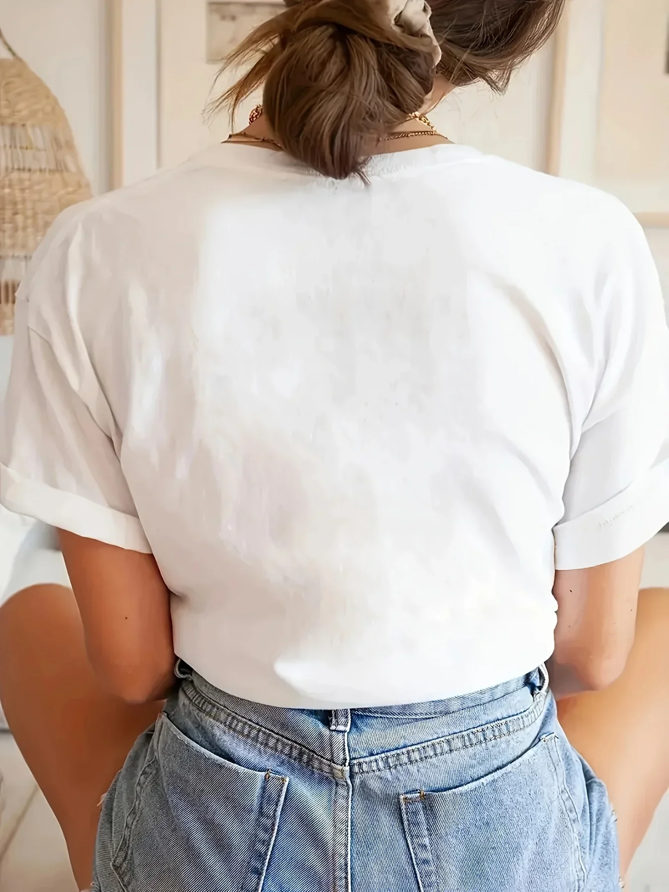 T-Shirts à manches courtes et col rond pour femmes, Vintage, motif de vie Marine, sensibilité du Design, hauts tendance, été