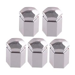 20Pcs/set 17mm Wheel Nut Bolts Covers Caps Plastic New Fit For Vauxhall Opel Silver