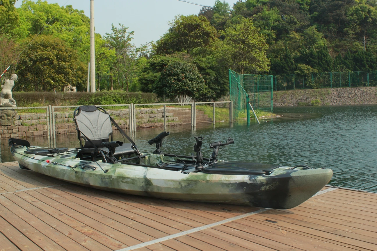 Dace Pro Angler 13‑Ft Single Fishing Kayak Equipped With Adjustable Aluminum Backseat