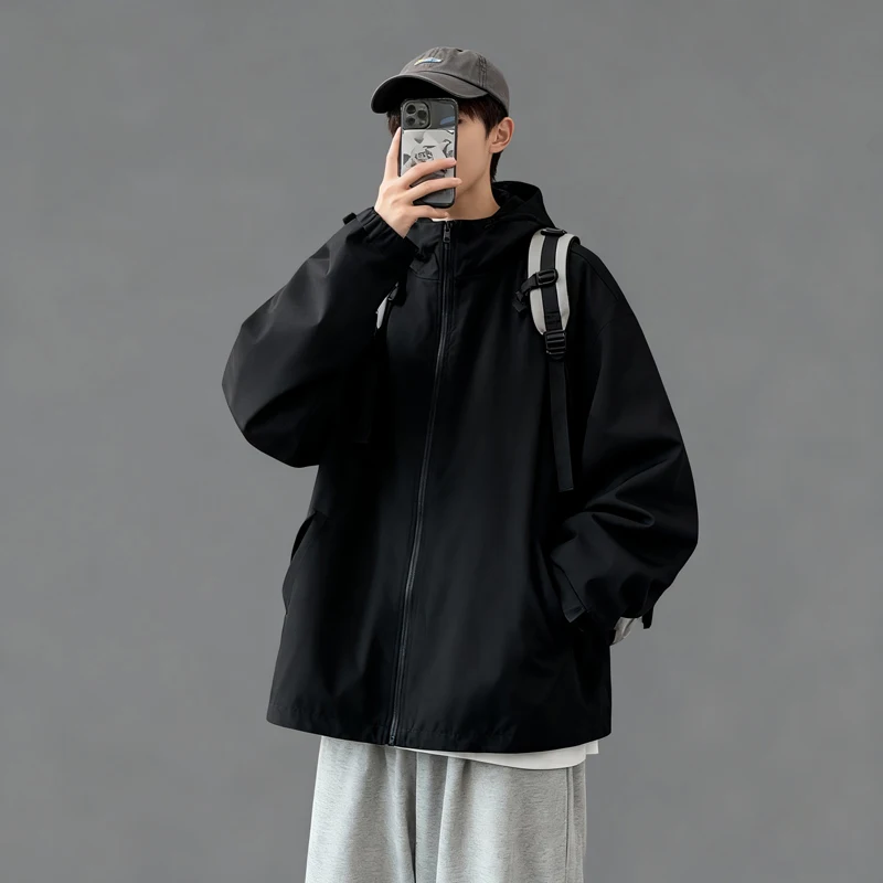 

CF00P48 Autumn Winter New Sle Thin Men's And Women's Casual Hooded Jaet Lightweight Windproof Faionable Top