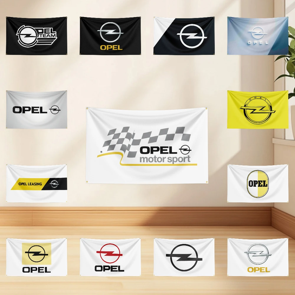 3x5ft O-Opel#2 Flag Professional Car Motorcycle Flag Polyester Digital Printing Cars Flagge Banner For Decoration Garage