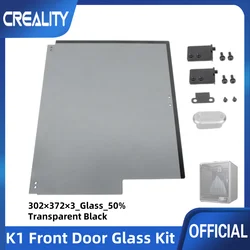 Creality Original 3D Printer Parts K1 Front Door Glass Kit  302×372×3_Glass_50% Transparent Black