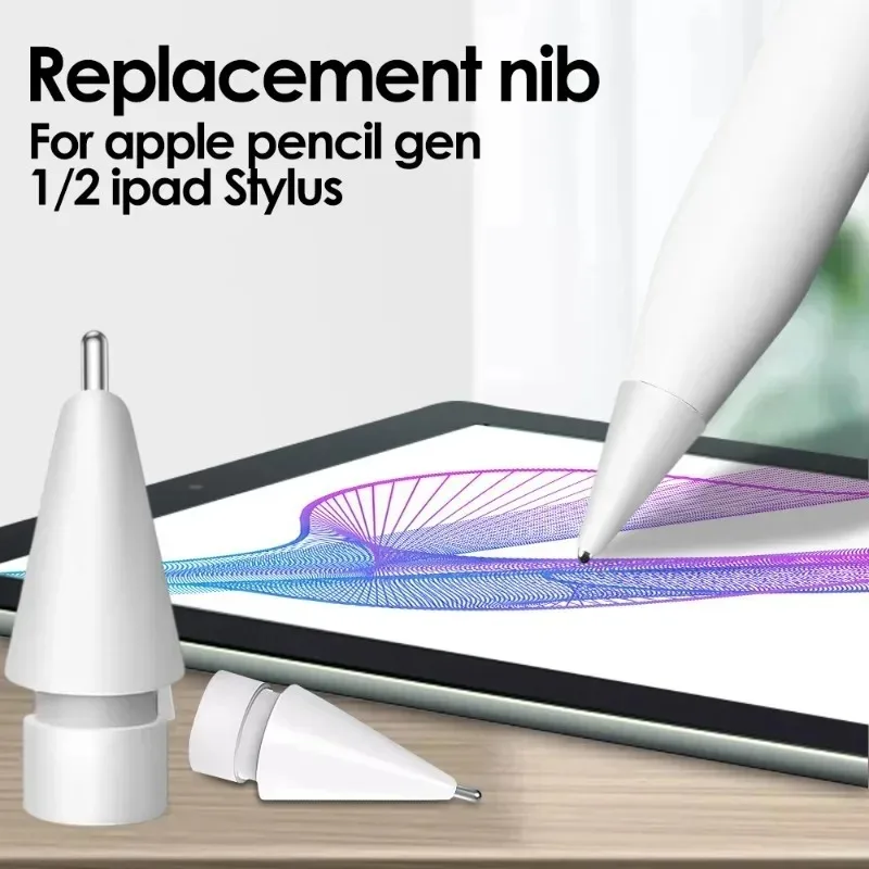 4/1PCS Noise Reduction Replacement Tablet Pen Nib Touchscreen Pen Tips for Apple Pencil 1st 2nd Generation Stylus Pen Nib