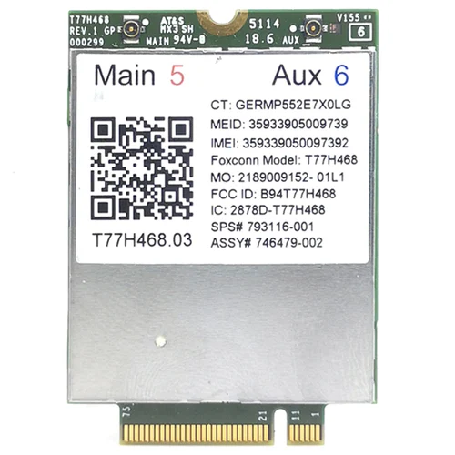 Imagen 1 del producto Módulo 4G LT4211 T77H468 GOBI5000 LTE/EV-DO/HSPA + WWAN Card SPS:793116-001 para HP LT4211 Elitebook 740 750 820 840 G2/850 G3
