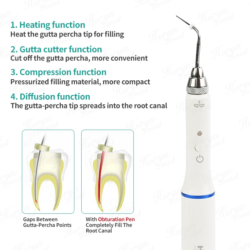 Dental Hot Melt Dental Gum Cutter Drahtlose Gutta Percha Obturation System Endo Beheizten Stift + 2 Tipps 3 s Heizung endodontie Wurzel
