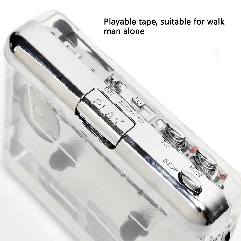 Cassette Player Portable Tape Recorder To Mp3 Full Transparent Shell Type-c Port Convert Walkman Tape To Cd