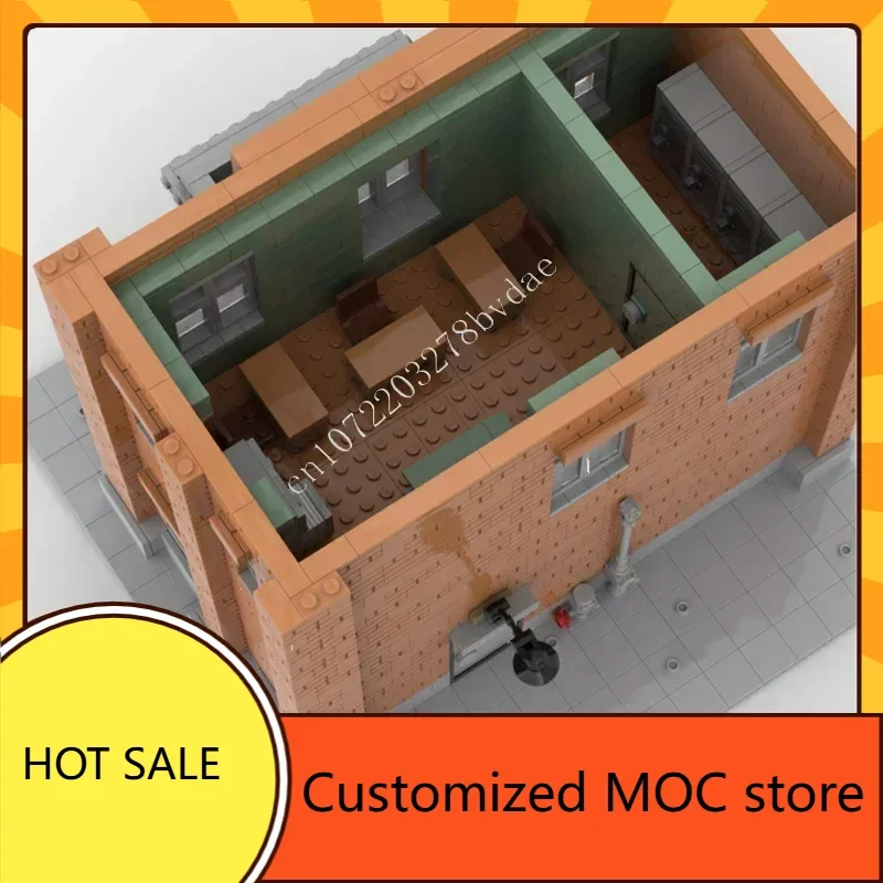 ชุดตัวต่อ 2379 ชิ้น Andy Griffith Show Jailhouse City Hot MOC ของเล่นสร้างสรรค์สำหรับวันหยุดคริสต์มาส ตัวต่อ DIY แบบประกอบเอง ฉากถนน ของขวัญวันเกิด