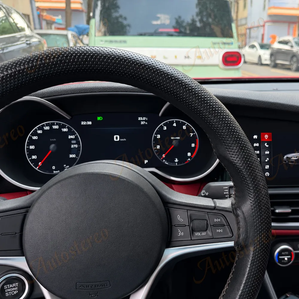Digital Cluster Dashboard Upgrade For Alfa Romeo Giulia / Stelvio 2015-2019 12.3 Inch Screen Cockpit Digital Instrument Panel