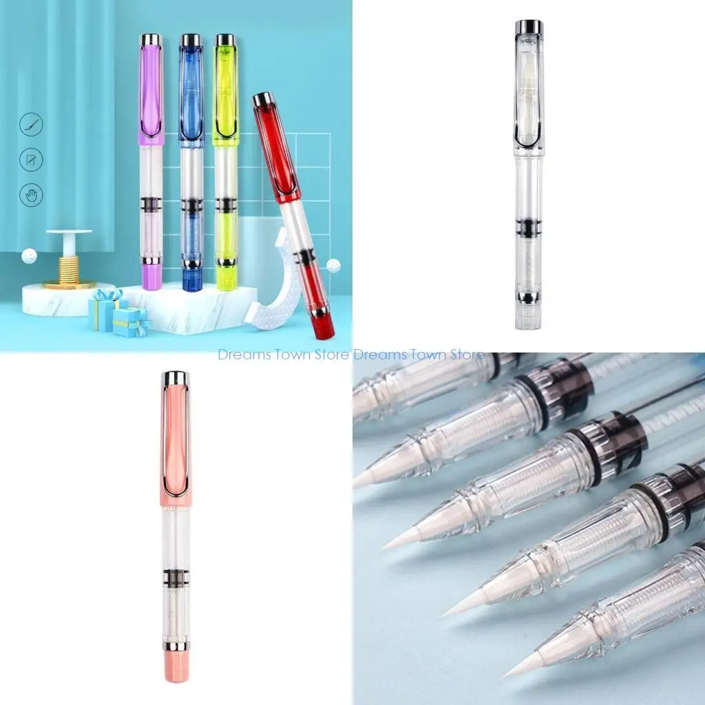 

HX6A Fountain Pen-like Brush Piston Filling Pen 9 Colors Optional Student Adult Gift Supplies