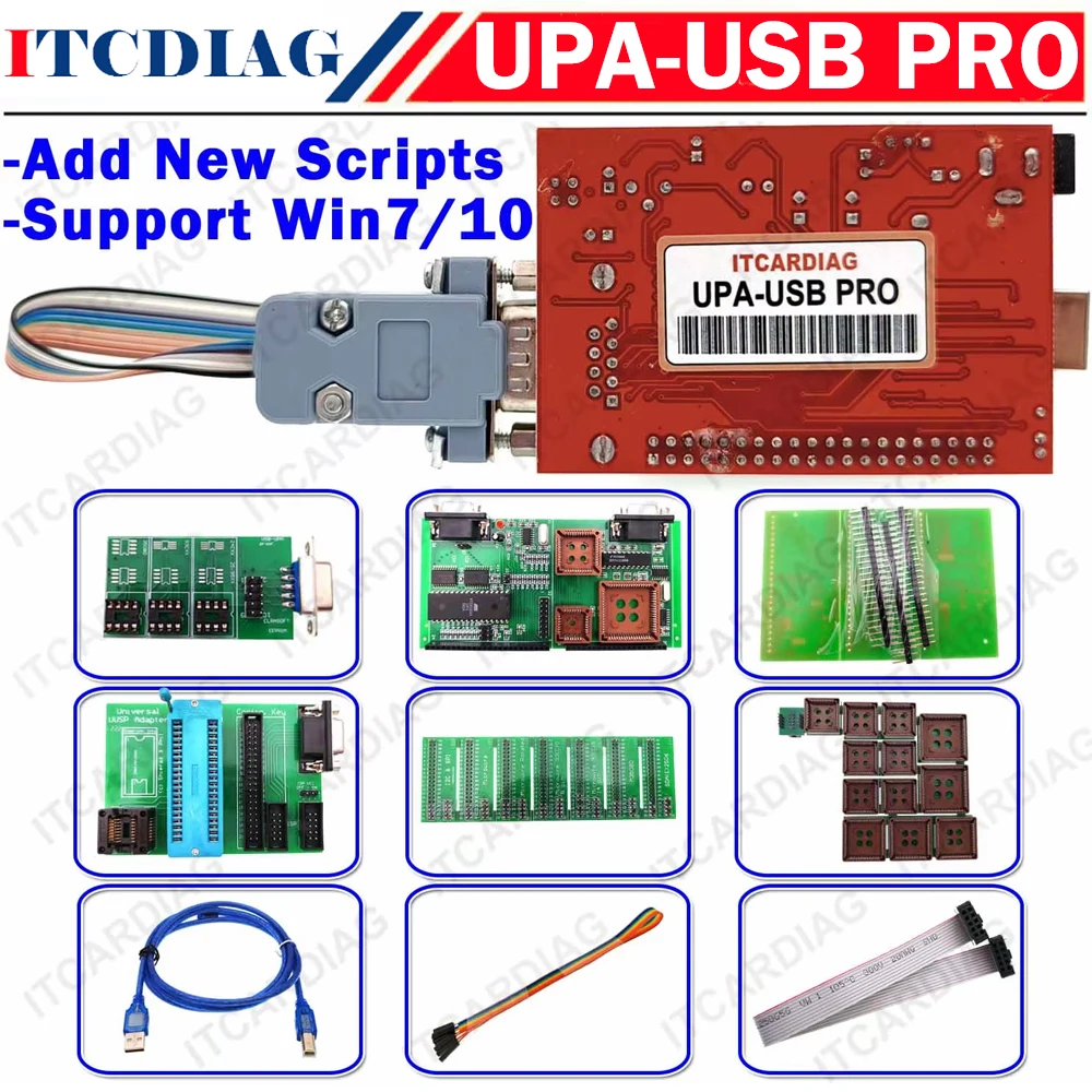 ITCARDIAG UPA-USB PRO V1.3 SN : 050D5A5B ECU Chip Tunning Tool Add New Scripts with NEC Functions UPA USB Programmer