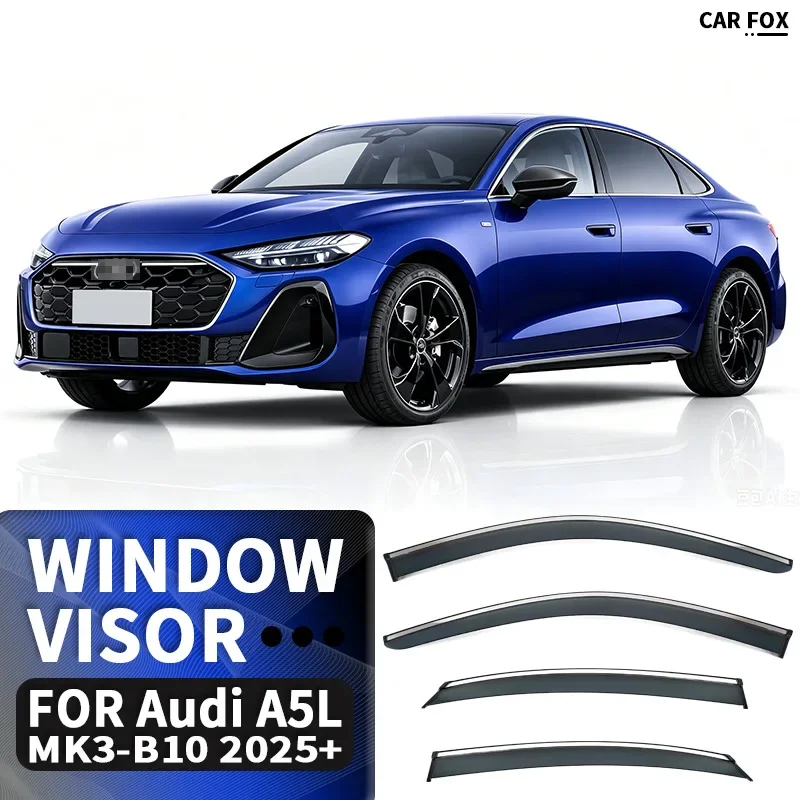 4Pcs Window Visor For Audi A5L MK3-B10 2025+ Weathershield Sun Rain Deflector Guard Car Window Deflector