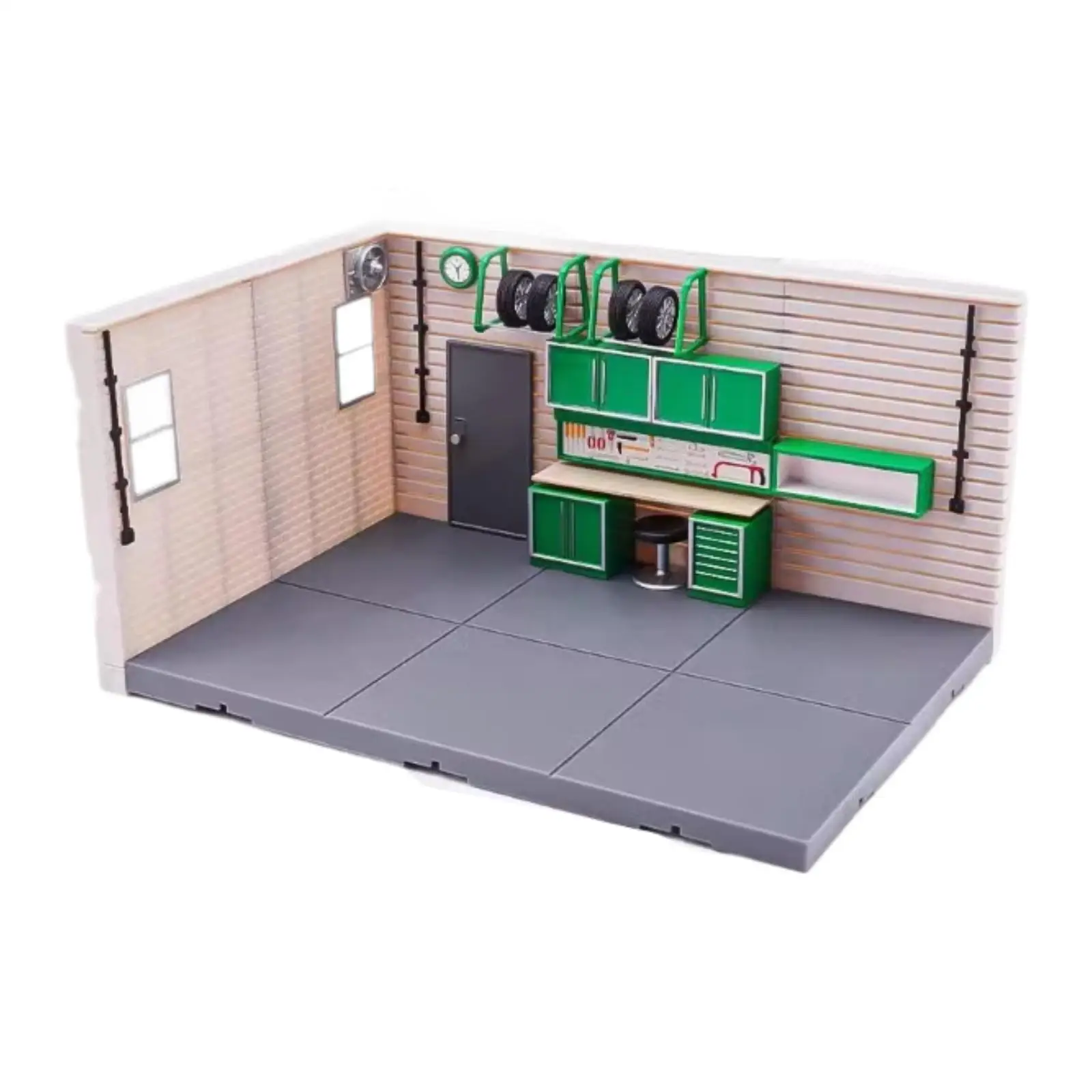 

1:43 Model Car Show Case Scene Decoration Car Repair Shop Model Diorama Car Showcase Garage Scene Layout Car Garage Display Case