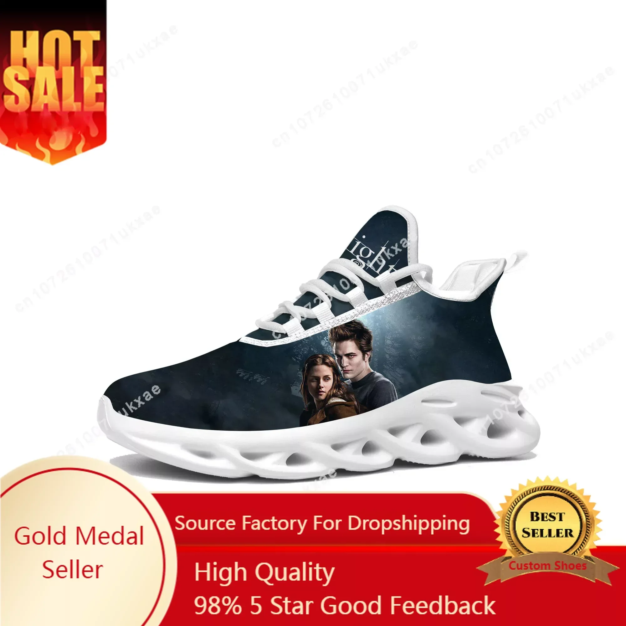 

The Twilight Saga Movie Flats Sneakers Mens Womens Sports Shoes High Quality Sneaker Lace Up Mesh Footwear custom made Shoe