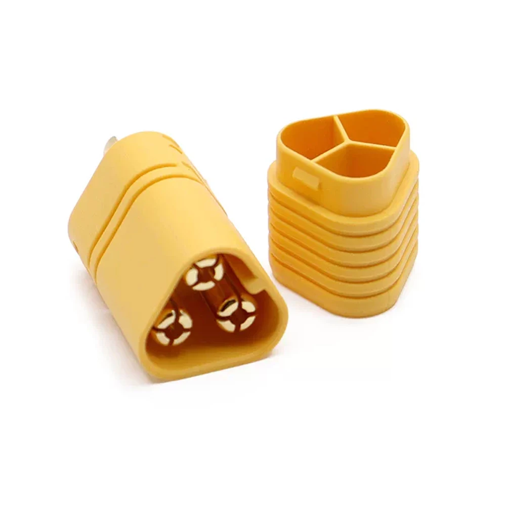 1pair AMASS MT60 MT 60 3.5mm 3-pole Bullet Connector Plug For RC Lipo ESC For RC Car Truck Drone Airplane Accessories Parts Toy