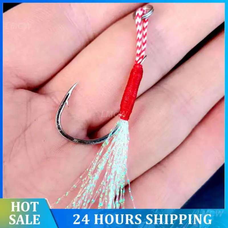 Barbed Single Jig Hooks Precise Premium Slow Jigging Fishing Lures With High Carbon Steel Slow Jigging Lures Highly Recommended