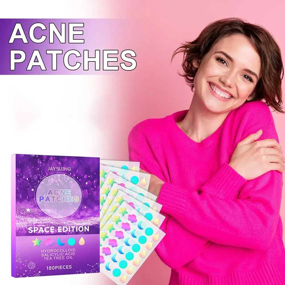 180 Pieces Star Pimple Patches Salicylic Acid & Tea Tree Oil Acne Cover Patch Cruelty-free Skincare For Healing K5a1