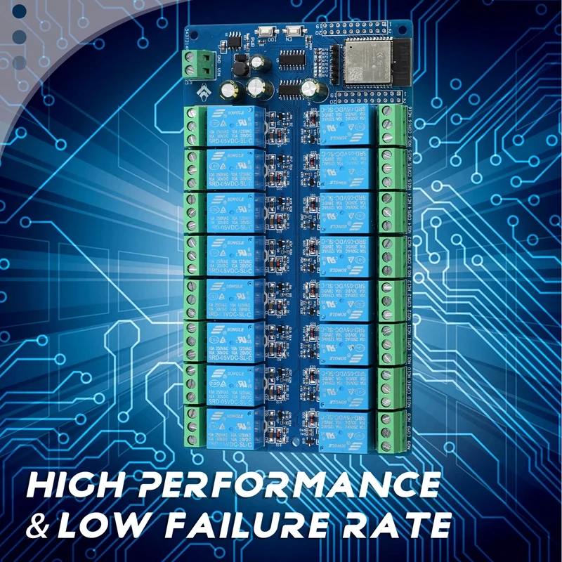 Imagem -06 - Módulo do Relé do Canal Fonte de Alimentação Placa do Desenvolvimento Esp32 Esp32-wroom Módulo Secundário do Desenvolvimento Dc512v 16