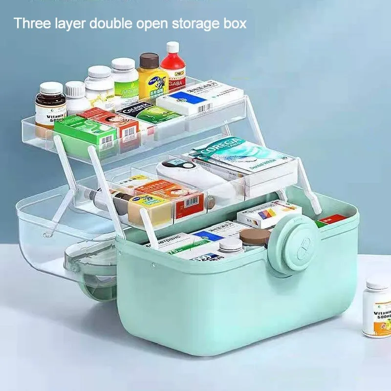 3 Layers Large Capacity Family Medicine Organizer Storage Box Portable First Aid Kit Medicine Container Emergency Pharmacy Boxes