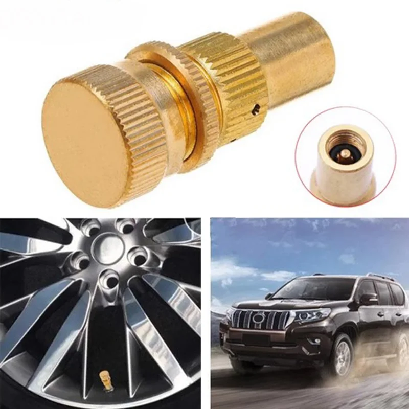 Universal Offroad Brass Tire Deflators Kit Automatic Tyre Tire Pressure Relief Valve Deflators Bleeder Valve Replacement Parts