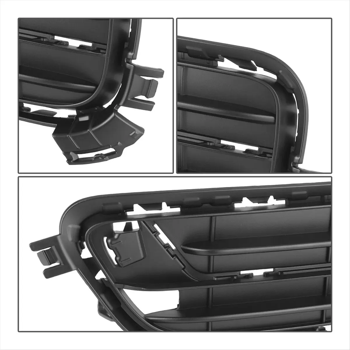 #98N (Black&Silver Plated)1Set Front Bumper Grille Bezel &Outer Grille Chroem Trim Strip,Automotive Parts & Accessories