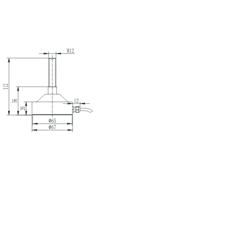 Low profile circular force sensor foot platform size capactity from 1t 2t