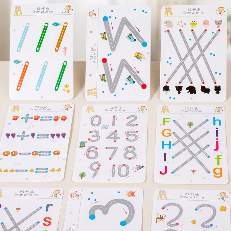 Magical Tracing Workbook Montessori Pen Control Training Book Reusable Magic Practice Copybook Children Drawing Education Books