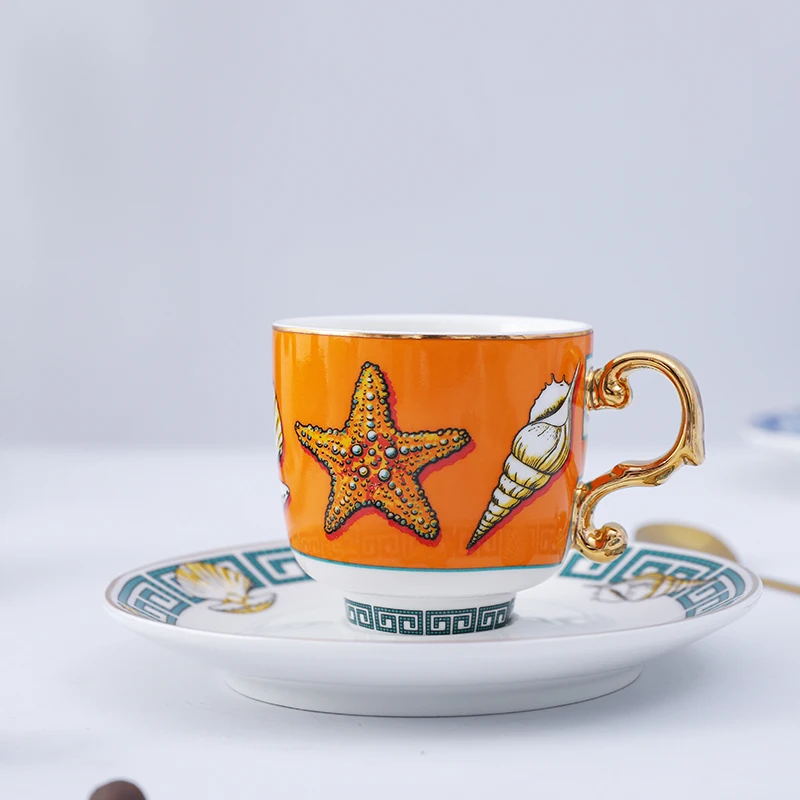 Greek Goddess Italian Gold-Plated Mini Coffee Cup Gift Box Art Afternoon Tea Coffee Cup Coffee Cup Set Porcelain Cup CeramicCup