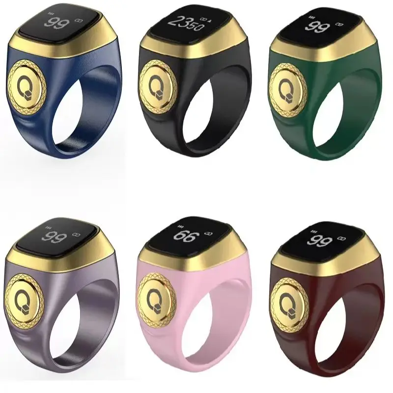 Iqibla Zikr1 Lite Smart tasbih TALLY Digital Counter สำหรับชาวมุสลิม tasbeeh zikr Ring 5เครื่องเตือนเวลาละหมาดการสั่นสะเทือนกันน้ำ