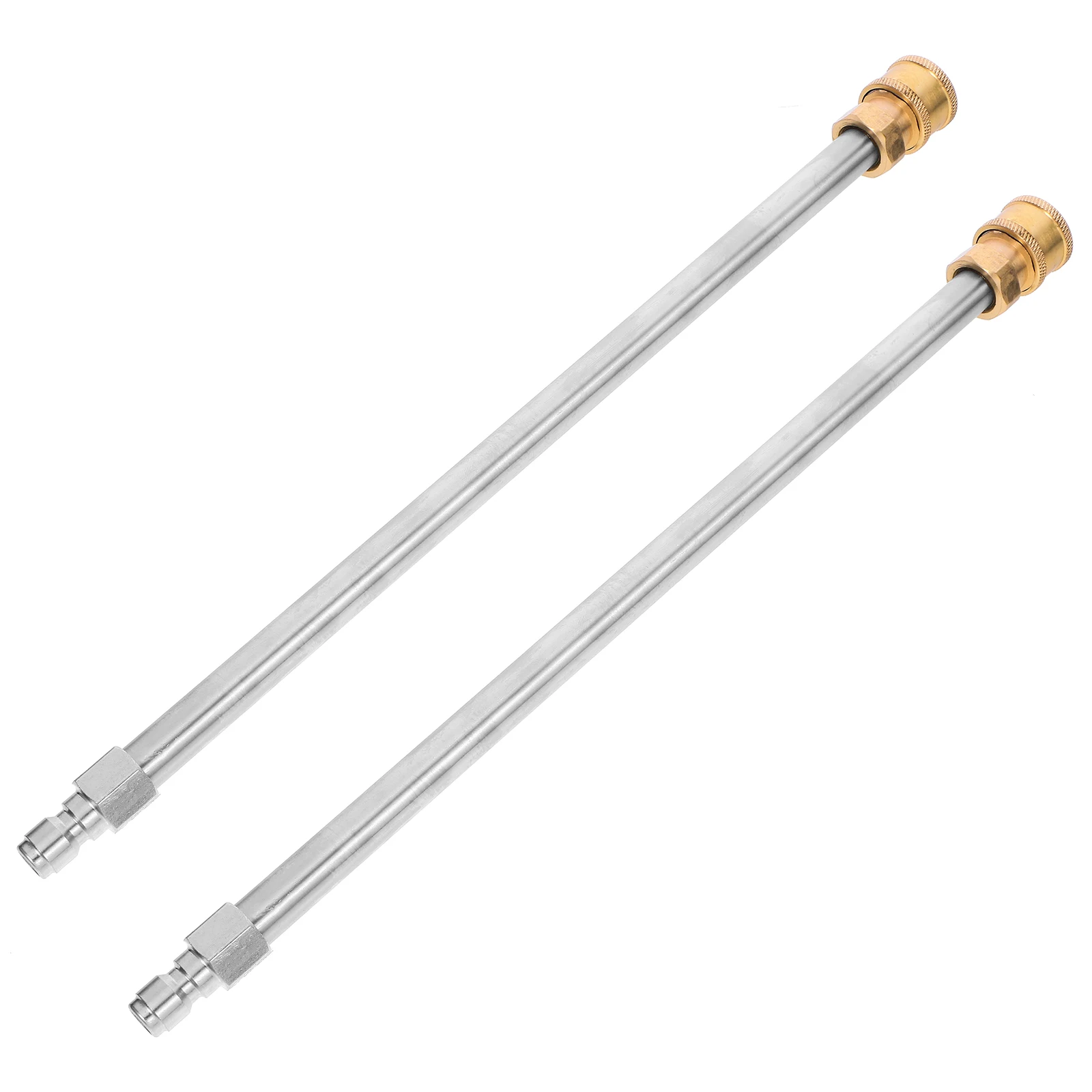 

2pcs High Pressure Extension Rod Stainless Steel Cleaner Suspension Wand M22 To 1/4 Inch Power Washer Lengthening Tool For Car