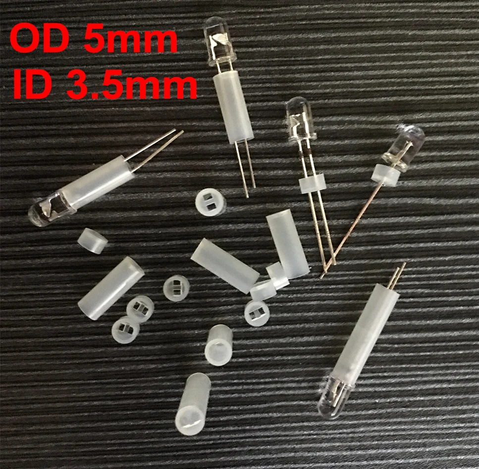 

1000pcs 5*8.5 5x8.5 OD*L Two Holes White Cylinder Round LED Diode PCB Board Mount Support Pillar Isolation Column Hood Spacer