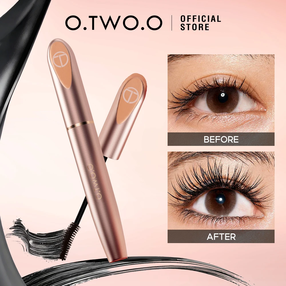 O.TWO.O 3D Mascara Black Volume Lengthening Extension Thick Curly Plump Quick-dry Sweat-resistant 3D Black Masacara Eye Makeup