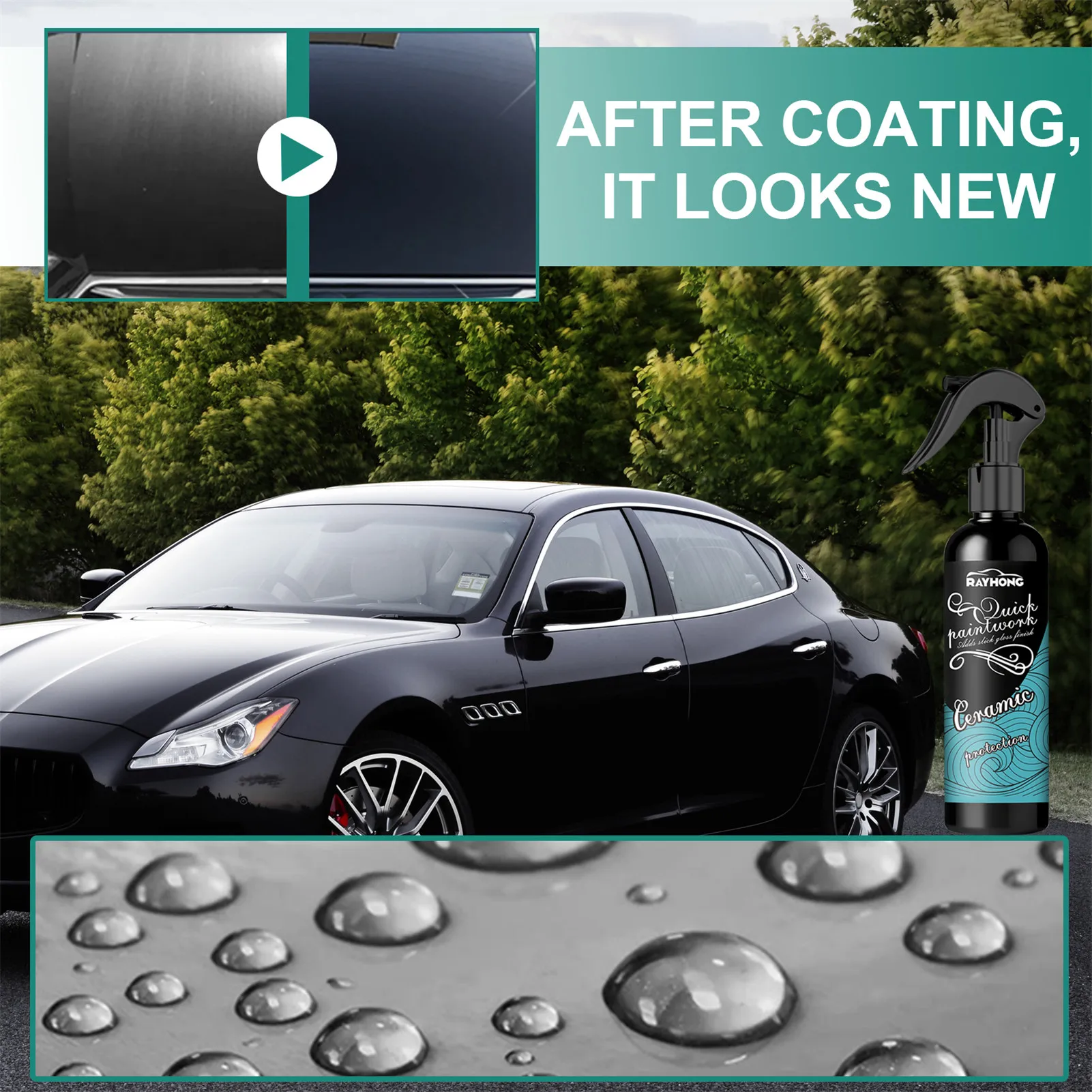 Car Coating Spray Ceramic Coating For Cars Anti Scratch Hydrophobic Polish Nano Coating Adds Extreme Gloss Depth Shine &