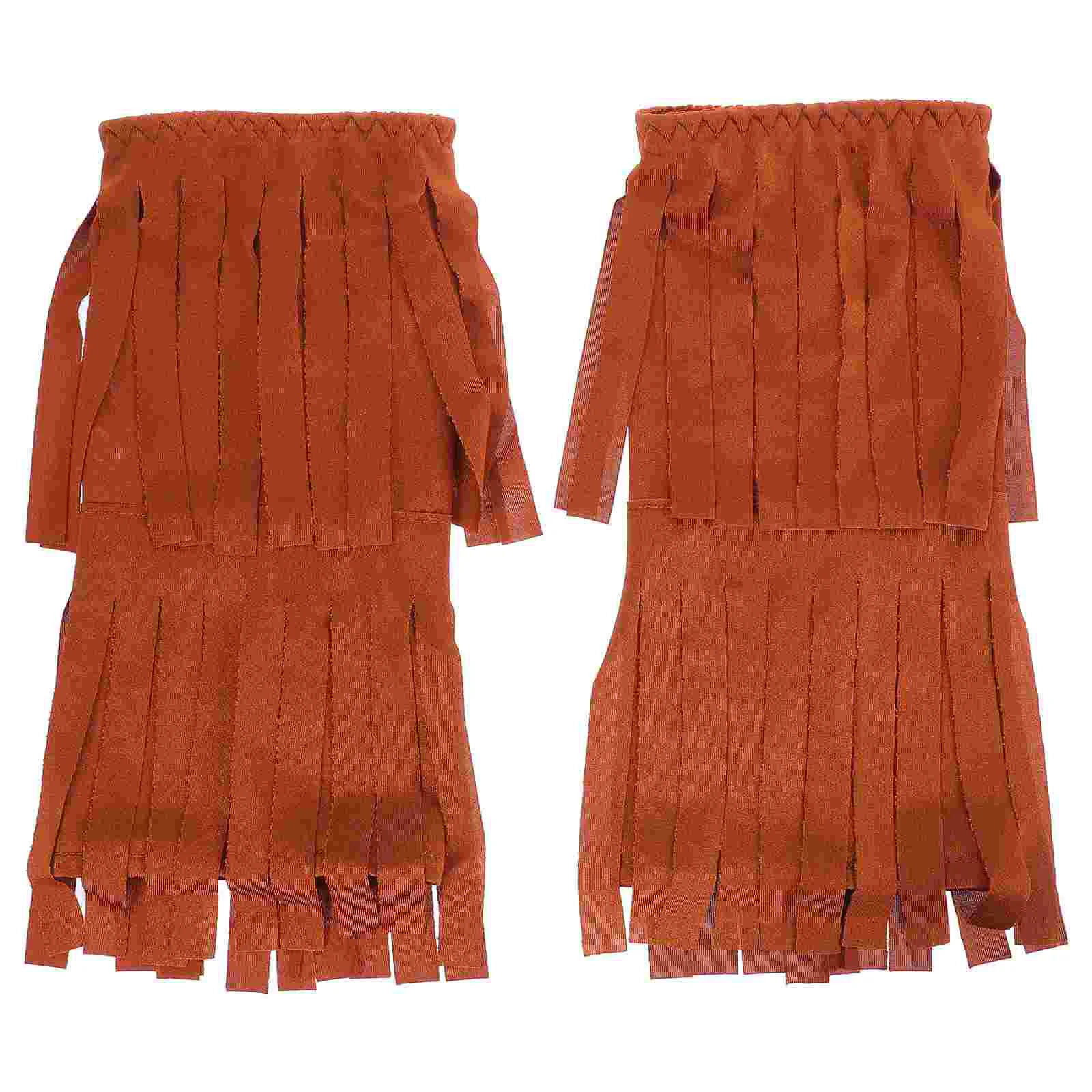 Cubiertas de botas Hippie para mujer, decoración con flecos, borlas, conjunto de poliéster para actuaciones en escenario