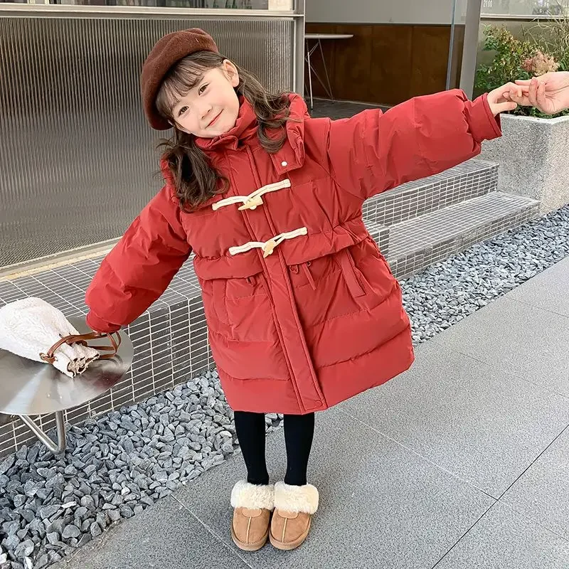 

2024 New Winter Girls Cotton Jacket Fashion Girl Coat Winter Thickened Down Cotton Outerwear Kids Jackets for Girls 5 9 11 Years