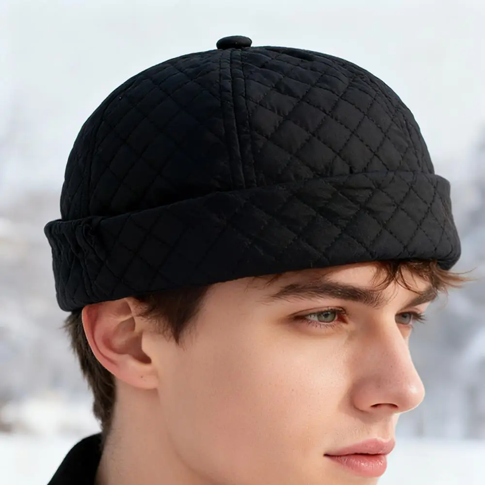 الصوف مبطن رشاقته المالك قبعة مربع شبكة دوكر قبعة مبطن التطريز قبة البطيخ قبعة في الهواء الطلق قابل للتعديل عادية الهيب هوب قبعة #3