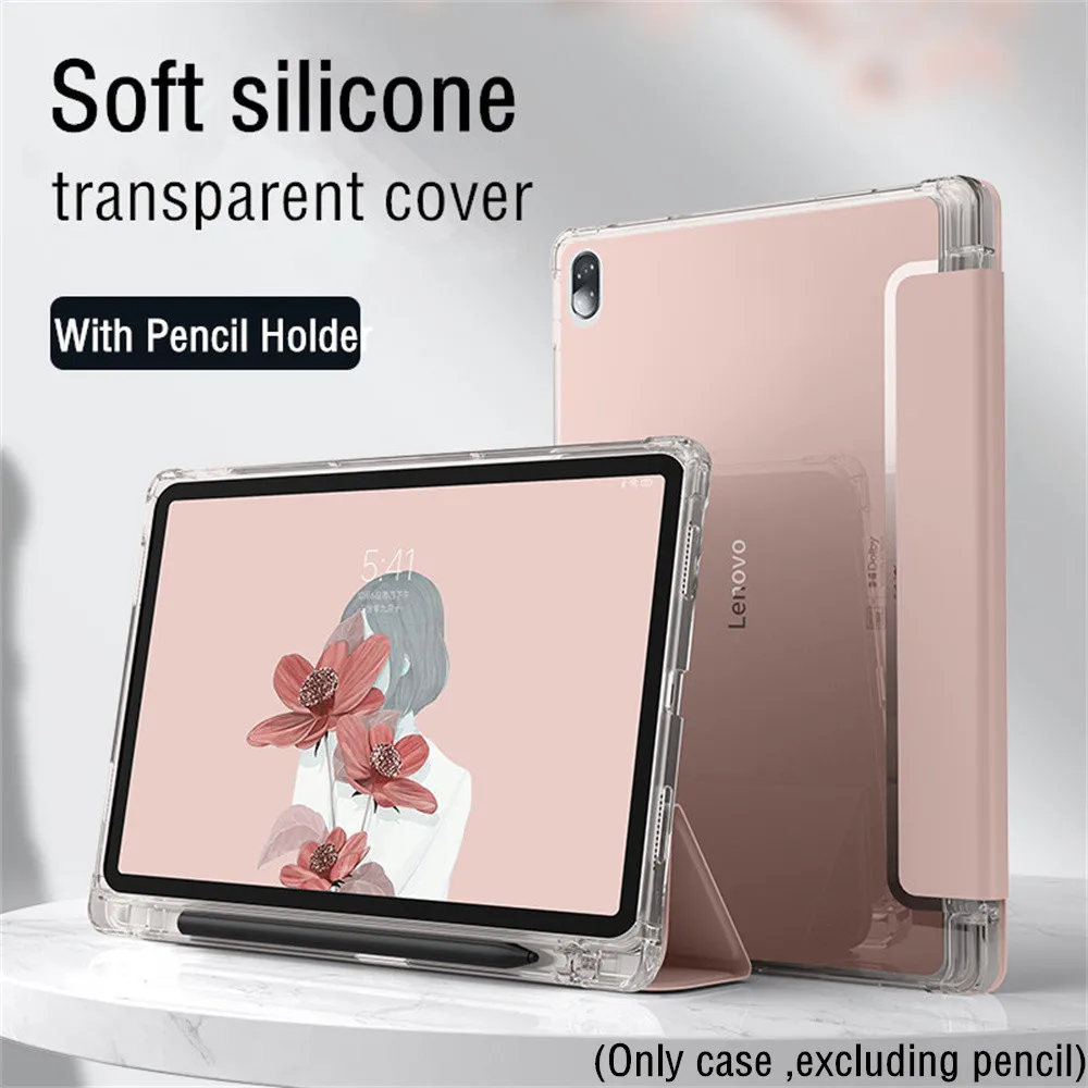 

Pencil Holder Cover for Lenovo Tab P11 Pro Tablet Case Lenovo P11 M10 Plus 3rd 10.6 Xiaoxin Pad 2022 Silicone Stand Funda Case
