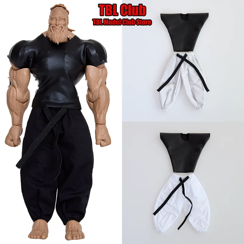 

1/12 Scale Black Short-Sleeved Lantern Pants Male Clothes For ROMANKEY Muscle Body 6-inch 8-inch 9-inch Action Figure Soldier