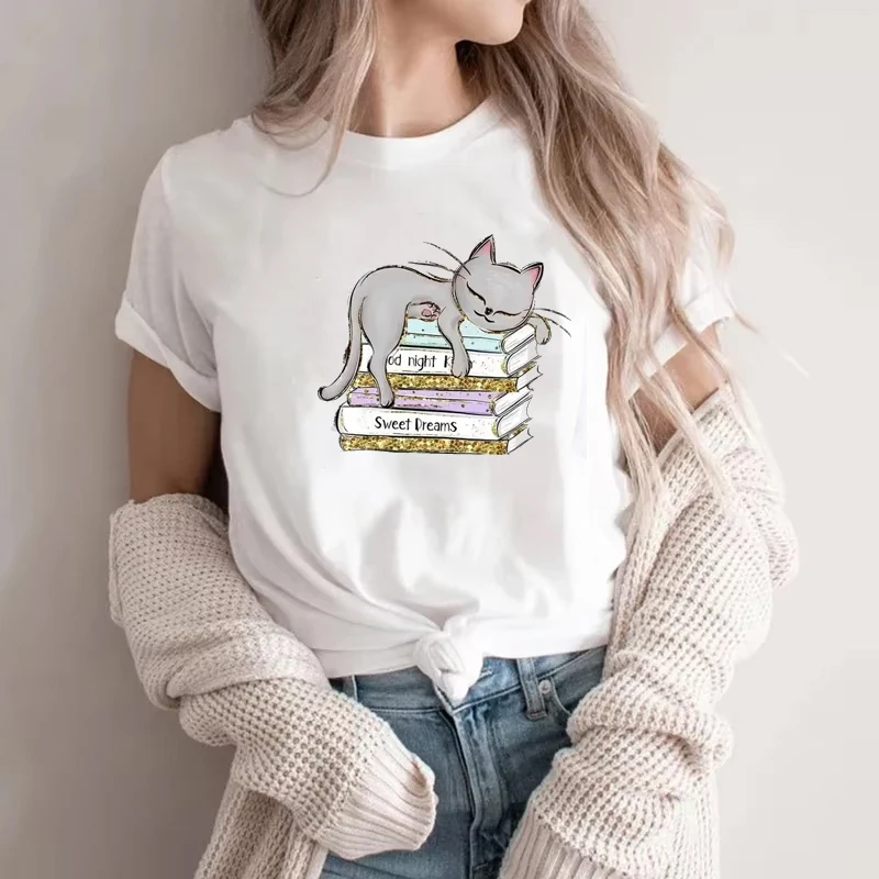 

Fashion Women T-shirt Casual Ladies Female Graphic Short Sleeve T Shirt Love Heart Watercolor Sweet Print Clothing Streetwear