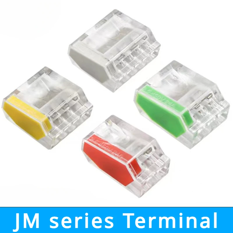 50pcs Wire Connector 252 253 254 255 Mini Quick Conectors Universal Compact Wiring Conductor Push-in Terminal Block LED Conector