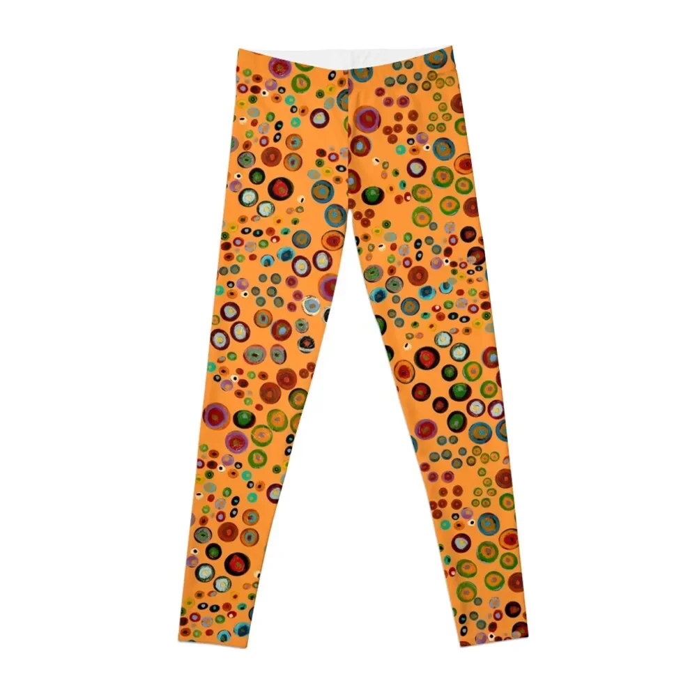 

enCHANTment spirals on saffron Leggings sports shirts gym Pants sport gym's sportswear gym clothing Womens Leggings