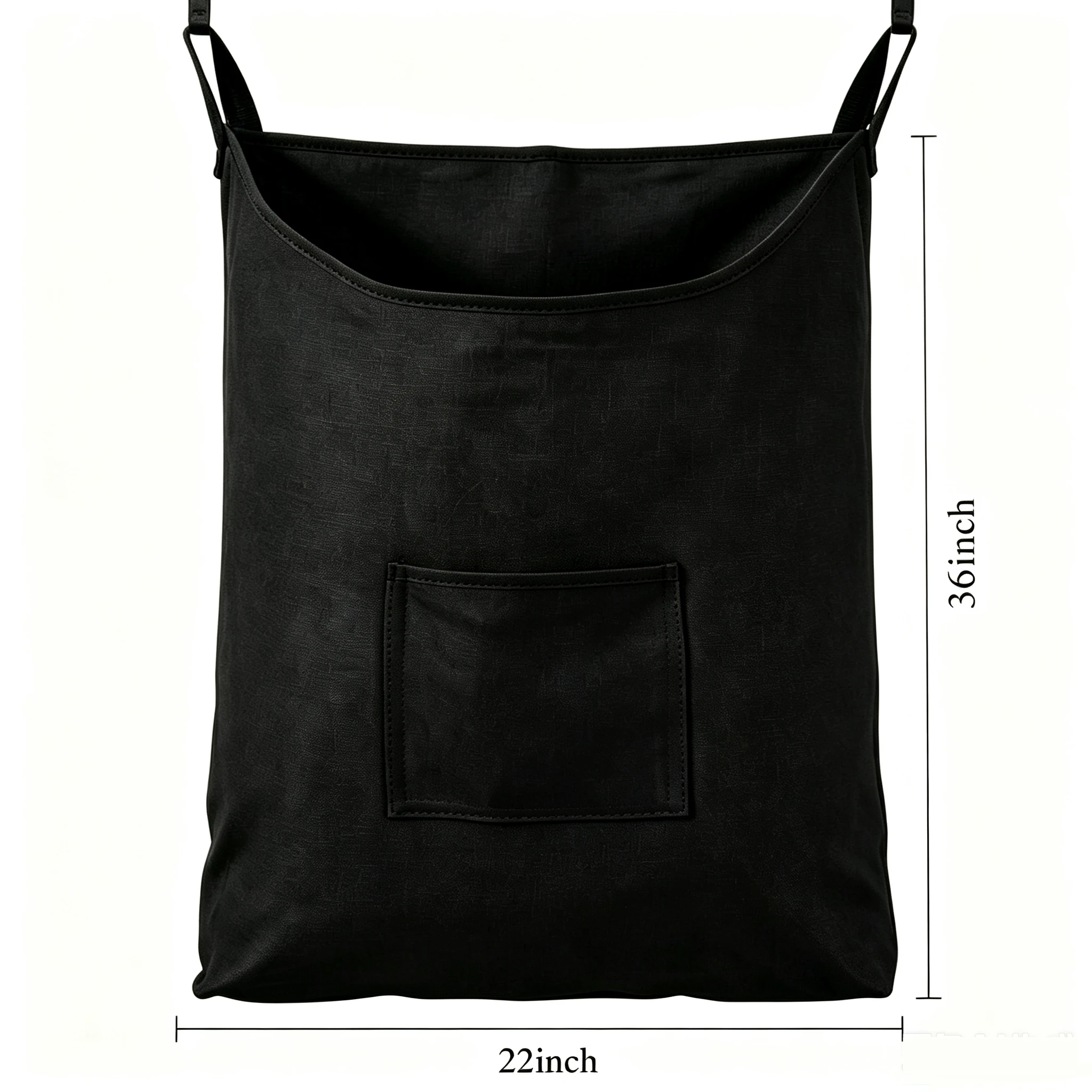 1 pack - wall-mounted laundry storage bag with front pocket, hanging laundry bag, suitable for bedrooms, bathrooms, dormitories