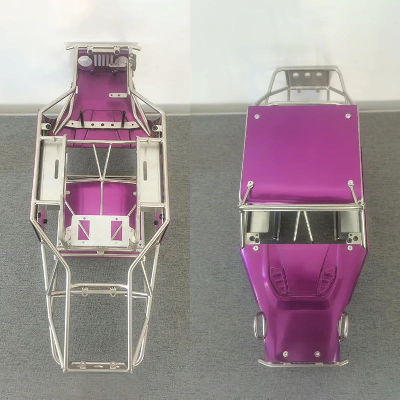 Vp H10 Titanium Alloy Tube Frame Including Aluminum Alloy Body for 1/10 RC Crawler Car Traxxas Vp H10 Parts Resistant To Falling