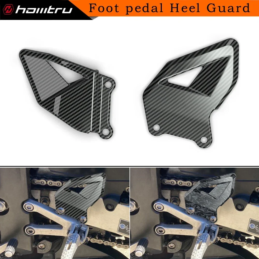 

For Honda CBR600RR CBR600 RR 2003-2024 Motorcycle Foot Pedal Heel Guard Plates Decoration Carbon-look