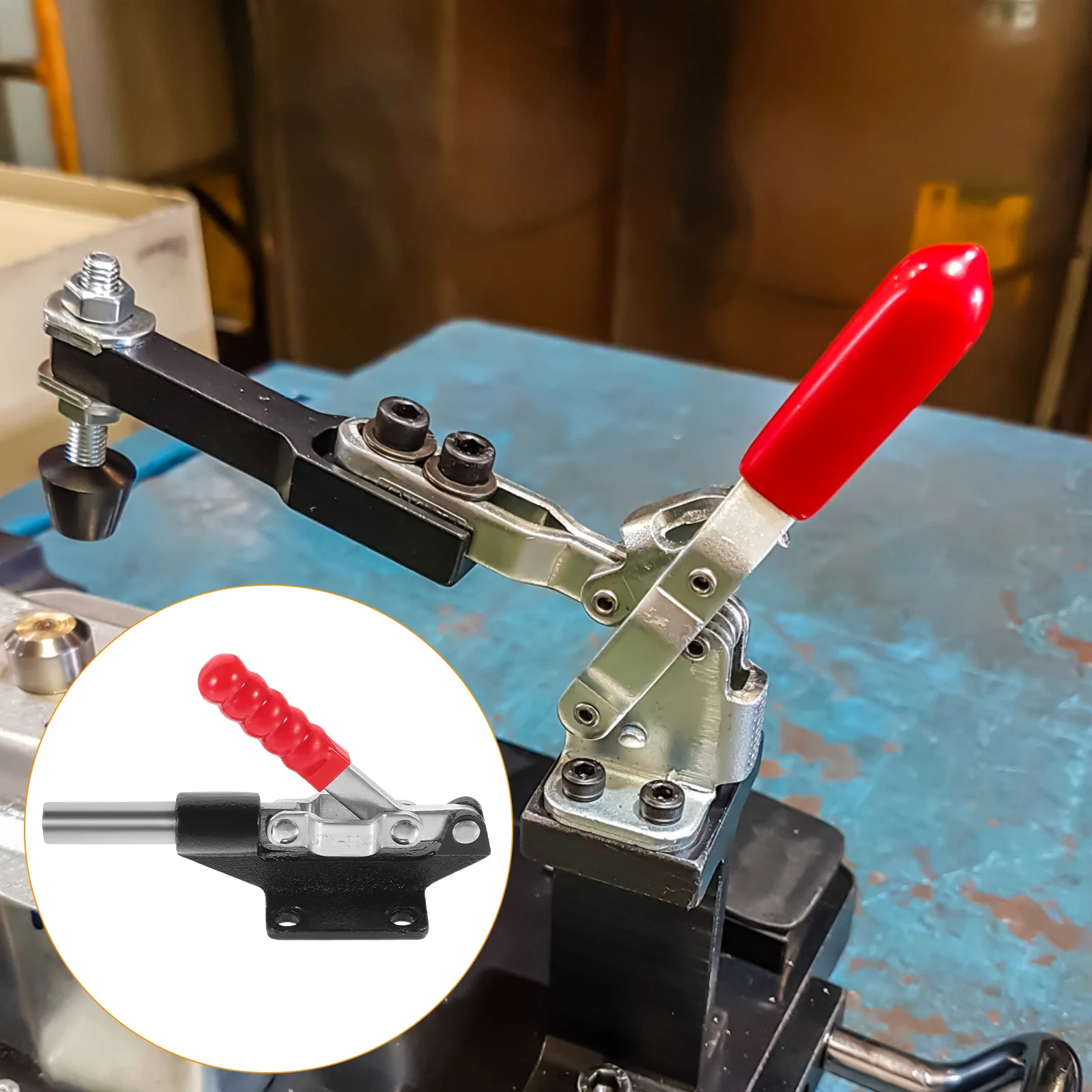 

Horizontal Push Pull Clamp Heavy Duty Fast Locking Toggle Clamp for Woodworking DIY Projects Quick Release Tool