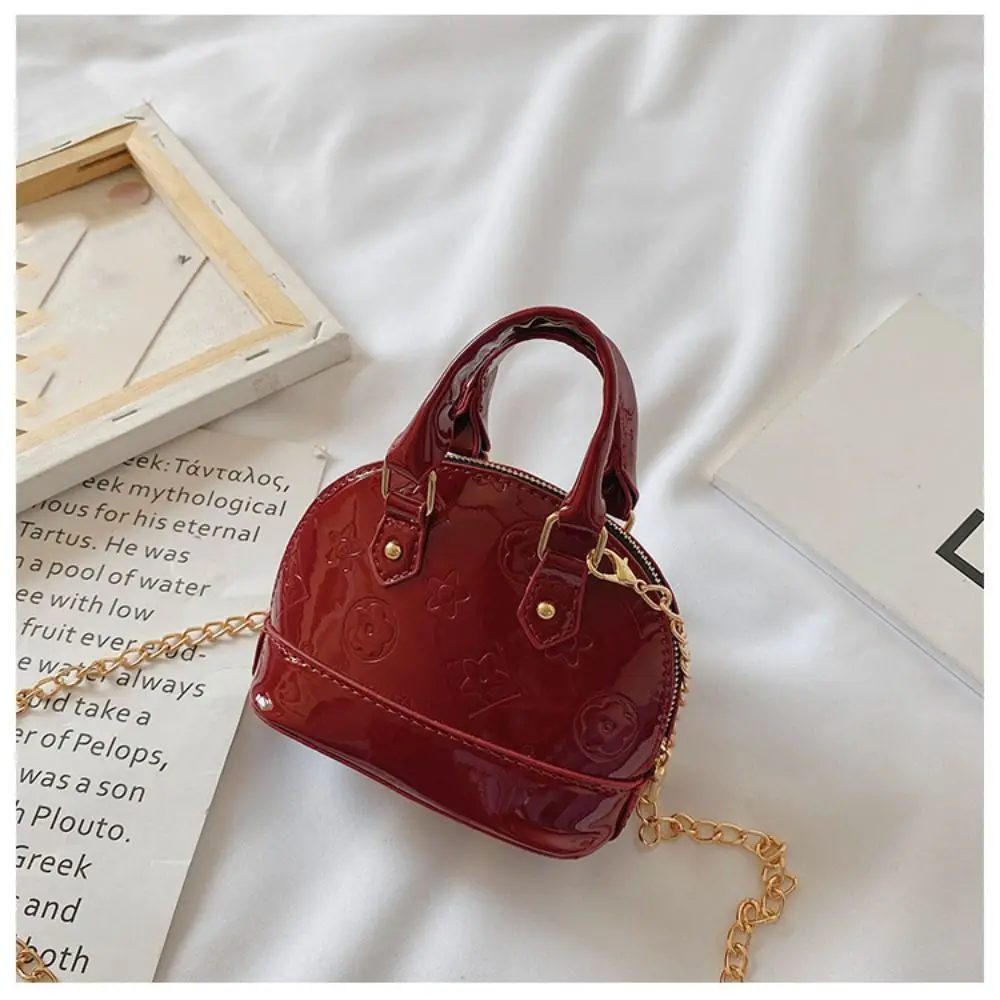 키즈 스타일 패션 핸드백 PU 미니 숄더백 작은 사첼 동전 지갑 어린 소녀 체인 크로스백