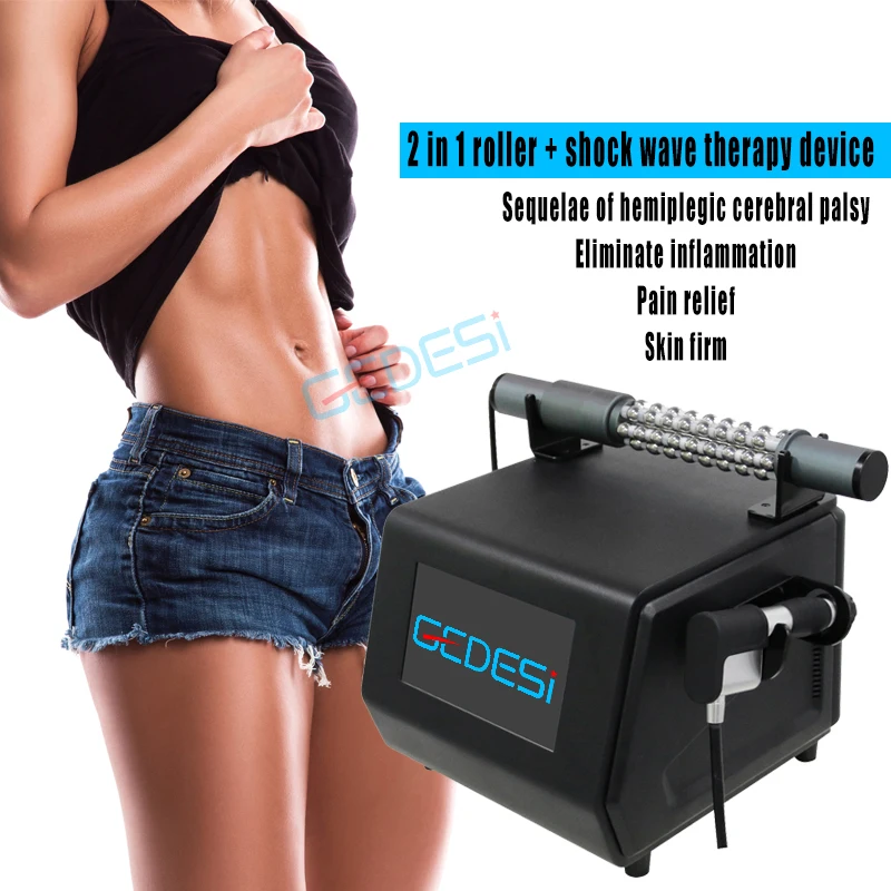 

Портативный ролик 2 в 1, устройство для ударно-волновой терапии, облегчение боли, машина для облегчения боли в суставах