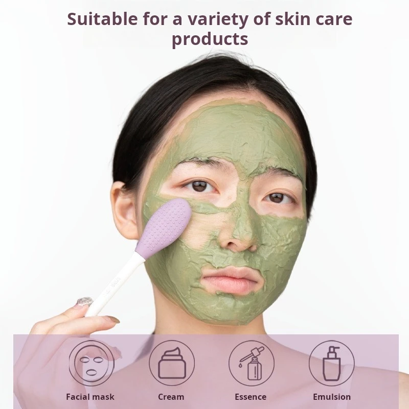 فرشاة قناع الوجه المزدوجة الرأس مع فرش تنظيف التدليك DIY أداة توزيع مكياج الوجه لأدوات التجميل للعناية بالبشرة