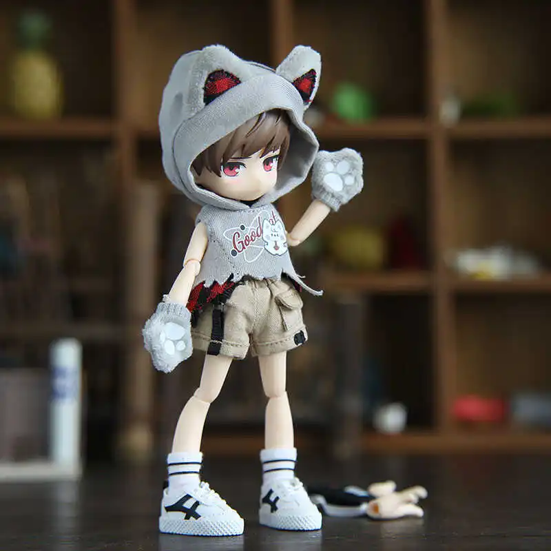 Ob11 Doll Werewolf Clothes Cosplay Animal Cloak Doll Set With Inclined Shoulder Bag For Penny, Nendoroids, Mollys, Obitsu 11