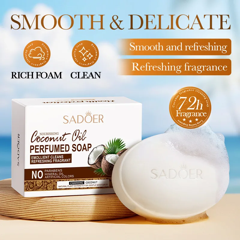 

1PC Soap Coconut Oil Deep Cleansing Fragrance Soap Moisturizing and Moisturizing Skincare Four Seasons Cleansing Body Products