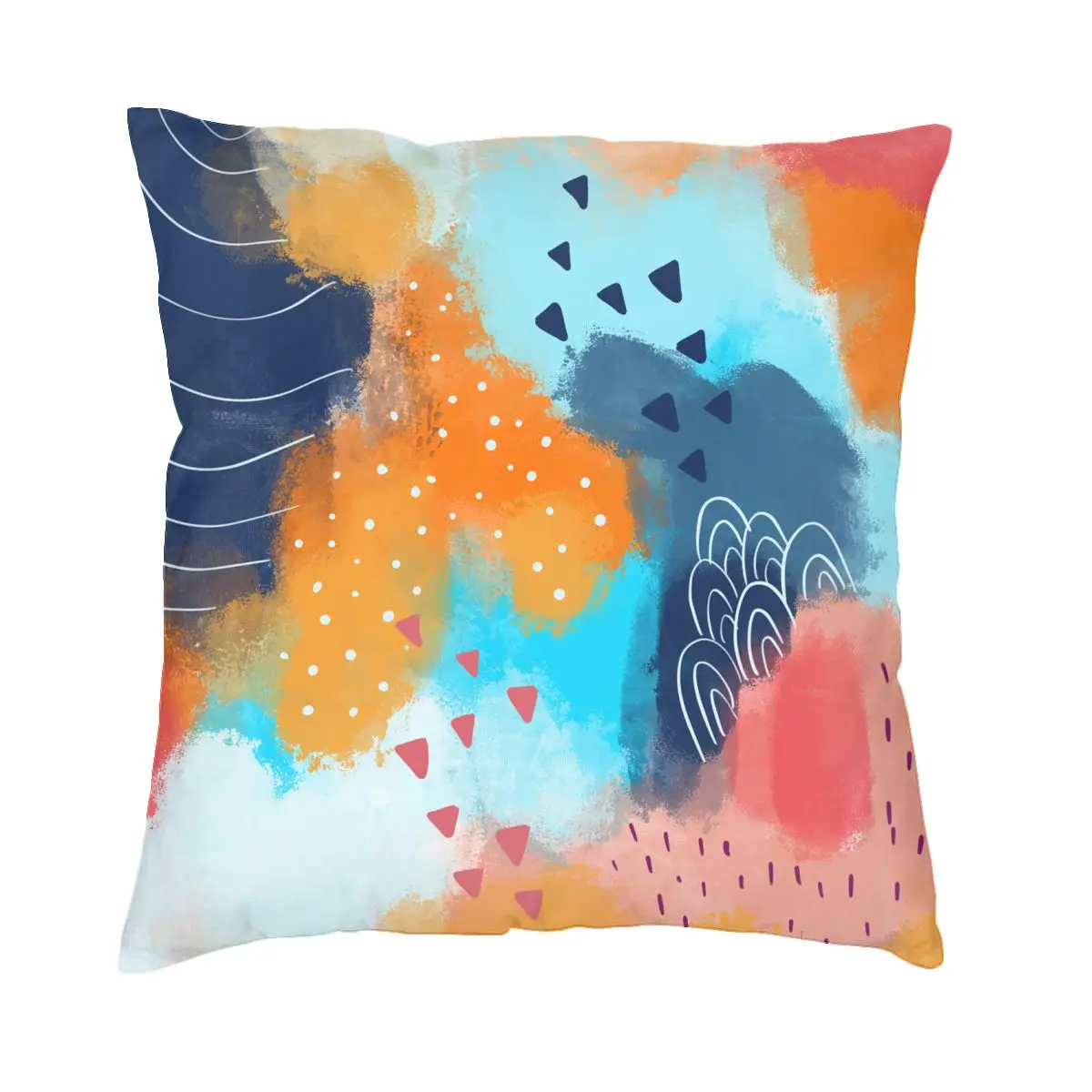 

Abstract Colorful Plants Pillowcase Soft Polyester Cushion Cover Decorations Pillow Case Cover Chair Square 40X40cm